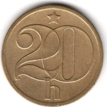 Sběratelství ČESKOSLOVENSKO. 20 haléřů 1972.