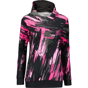 Dámská mikina Dámská funkční mikina premium ALTISPORT VOJ/ALW010MI01 ČERNÁ/SVĚTLE RŮŽOVÁ XXXL