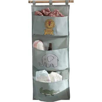 úložný prostor na hračky LA FACTORY Závěsný organizér na hračky THE KING OF THE JUNGLE, 80 x 30 cm