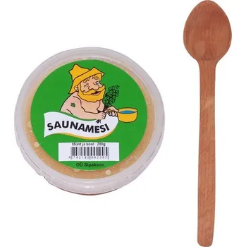 Medový peeling do sauny, máta a sůl