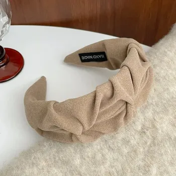 Dámské tričko Široké dámské čelenky do vlasů | dámské čelenky, vlasové doplňky - khaki rongbu