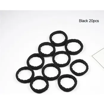 Elastické gumičky do vlasů 20 ks | vlasové doplňky 20 ks - Černá 20ks