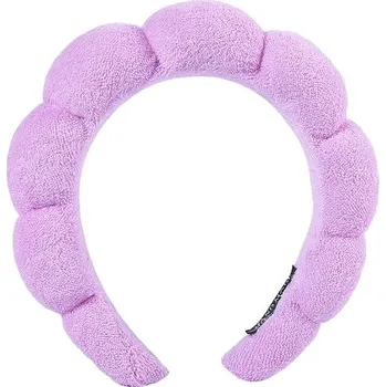 Čelenka Retro látková čelenka na make-up | vlasový doplněk, čelenka pro ženy - Utěrka-fialová