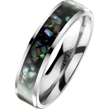 Prsten Šperky4U OPR1953 Dámský snubní prsten vykládaný perletí - velikost 55 - OPR1953-55