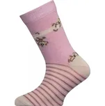 Dětské merino ponožky opičky 31-33 růžové