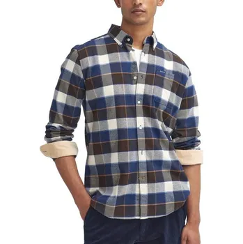 Pánská casual bunda Barbour Valley Tailored Shirt — Ecru