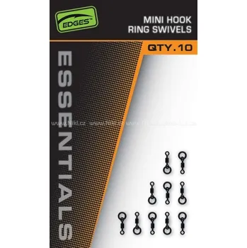FOX Obratlíky s kroužkem Edges Essentials Mini Hook Ring Swivels 10ks CAC881