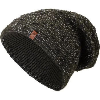 Čepice Dámská pletená zimní čepice WROBI D44F, tmavě zelené barvy 7100444-10