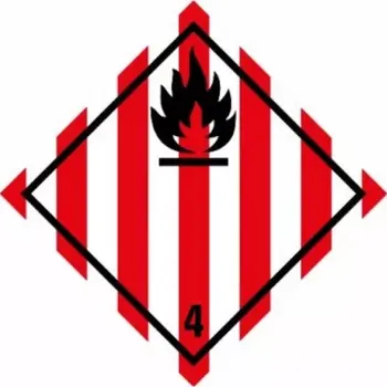 Značení ADR NÁLEPKA SAMOLEPÍCÍ - TŘÍDA 4.1 HOŘLAVÉ TUHÉ LÁTKY