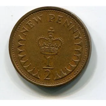 VELKÁ BRITÁNIE. 1/2 penny 1973.