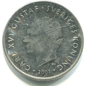 ŠVÉDSKO. 1 krona 2001.