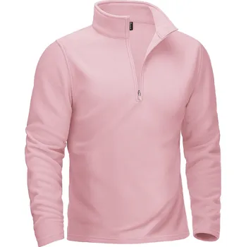 Pánská softshellová bunda Pánský svetr typu bunda fleece se zipem Velikost: L, Barva (Varianta): Růžová