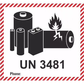 Značení ADR NÁLEPKA SAMOLEPÍCÍ - ZNAČKA PRO LITHIUM-IONTOVÉ BATERIE (10 X 10 CM) OZN. 293481