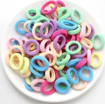 Barevné elastické vlasové gumičky pro dívky | vlasové doplňky | gumičky do vlasů 200 ks - jarní barva