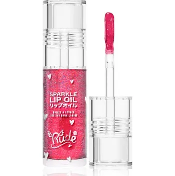 Lesk na rty Rude Cosmetics Manga Collection Sparkle Lip Oil tónovací olej na rty s hydratačním účinkem odstín Watermelon 4 g