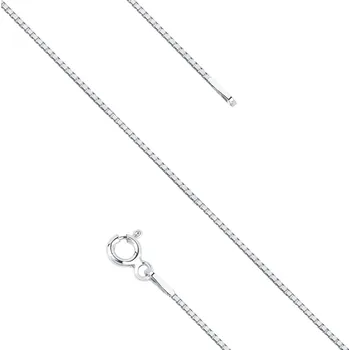 Řetízek LUNICA Stříbrný řetízek BOX 45cm 0132 Ag 925; ≤1,1 g.