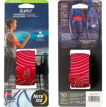Svítilna Nite Ize SlapLit Rechargeable LED Slap Wrap - červená/červená LED (Nite Ize lapLit Rechargeable LED Slap Wrap - červená/červená LED)