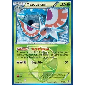 Sběratelská karetní hra Pokémon PLB 002/101 Masquerain - Plasma Blast Stav: Near Mint, Verze: NORMAL