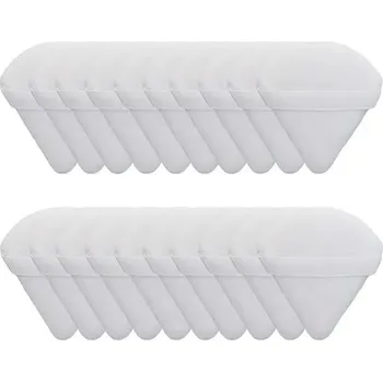 Make-up Sametová trojúhelníková houbička na make-up | makeup houbička, kosmetické potřeby - 20ks bílé