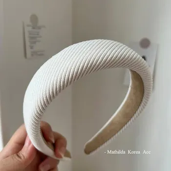 Čelenka Čelenka široká pro dámy a dívky | dámská čelenka | vlasové doplňky - styl 3-bílá