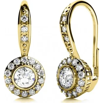 Náušnice Couple, Luxusní náušnice Samantha, žluté zlato a zirkony, 585-45-3-5044.0Z00.0.00.001.08