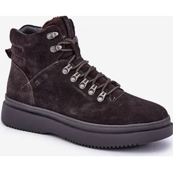 Pánská běžecká obuv Semišové pánské zimní boty Big Star OO174187 Barva: Béžová, Velikost: 43