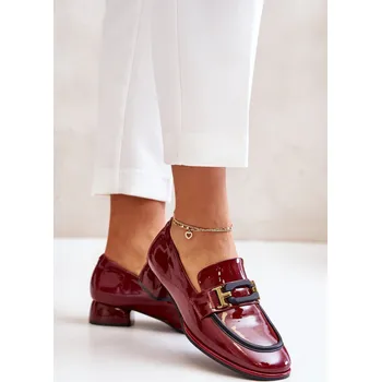 Dámské polobotky Dámské polobotky na podpatku 55C0103 model 201141 Vínová - Artiker vínová 38