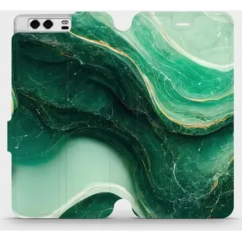 Pouzdro na mobilní telefon Knížkové flip pouzdro Mobiwear - Huawei P10 - VP38S Zelený mramor - VÝPRODEJ (Parádní flip obal, kryt, pouzdro Mobiwear na mobilní telefon Huawei P10 s motivem VP38S Zelený mramor)