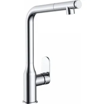 Vodovodní baterie Kuchyňská baterie s dvoupolohovou vytahovací sprchou, horní montáží, broušená nerez