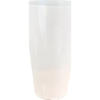 Jednorázové nádobí PP kelímek bez klipu 0,5 L extra pevný, natur, mléčný (96ks / karton)