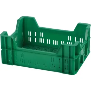 Přepravka na jídlo PLASTOVÁ PŘEPRAVKA NA OVOCE A ZELENINU 400 x 300 x 165 MM, ZELENÁ