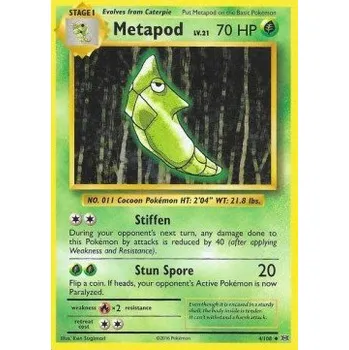 Sběratelská karetní hra Pokémon EVO 004/108 Metapod - Evolutions Stav: Near Mint, Verze: NORMAL
