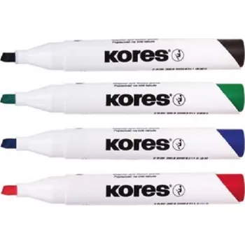 Popisovač Kores K-Marker Whiteboard - modrá / klínový hrot