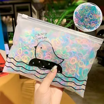 1000 ks barevných gumiček do vlasů | Gumičky na vlasy, Vlasové doplňky 1000 ks - zelené smíšené