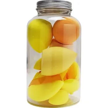 Make-up 14dílná sada houbiček na make-up bez latexu | kosmetické houbičky, aplikátory na make-up 14 ks - Žluť