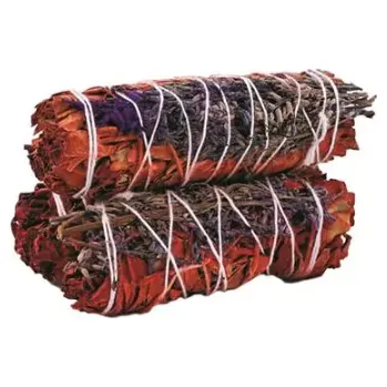 Vonná tyčinka BÍLÁ ŠALVĚJ svazek s dračí krví a bylinami - ochrana