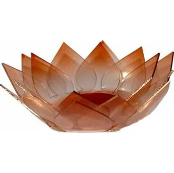 Akrylový lotosový svícen - červený