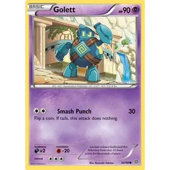 Karetní hra Pokémon AOR 034/098 Golett - Ancient Origins Stav: Excellent, Verze: NORMAL