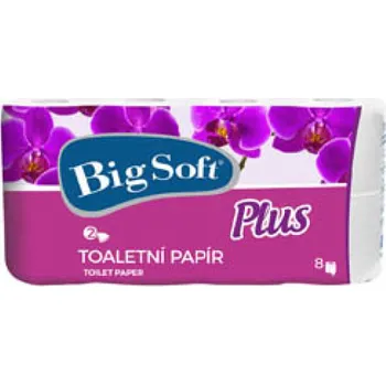 Toaletní papíry Papír toaletní Big Soft Plus 2-vrstvý / 8 ks