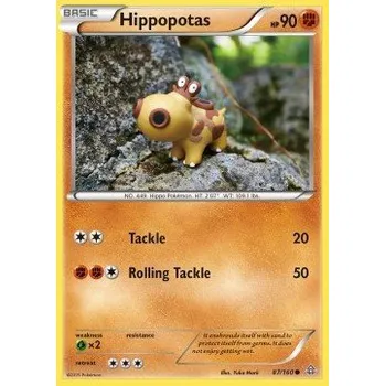Sběratelská karetní hra Pokémon PRC 087/160 Hippopotas - Primal Clash Stav: Excellent, Verze: NORMAL