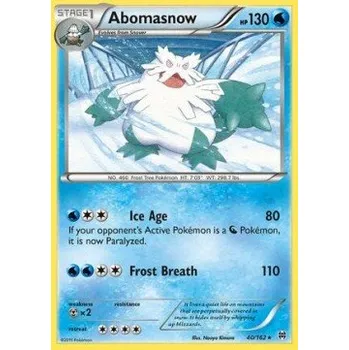Sběratelská karetní hra Pokémon BKT 040/162 Abomasnow - BREAKthrough Stav: Excellent, Verze: NORMAL