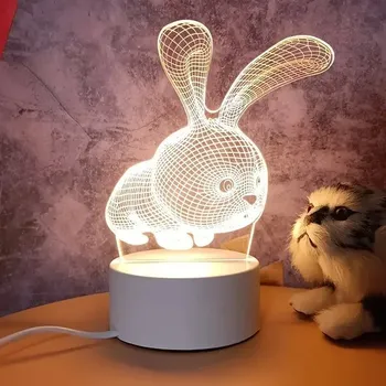 Lampička Dekorace do bytu | LED noční světlo, 3D lampa - 13,3 barvy