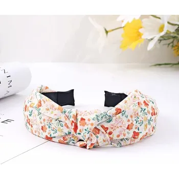 Čelenka Čelenka široká pro dámy a dívky | dámská čelenka | vlasové doplňky - styl 5-Oranžová