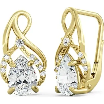Náušnice Couple, Honosné visací náušnice Amariel, žluté zlato se zirkony, 585-66-3-0421.0Z00.0.00.001.08