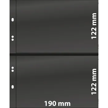 Obal pro sběratelský předmět Lindner Multi Collect - 2 kapsy (190 x 122 mm) Varianta: černá