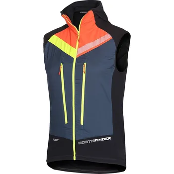 Pánská větrovka Northfinder Pánská skialpová hybridní vesta Polartec® Alpha® VHAN 3, modrá, XL