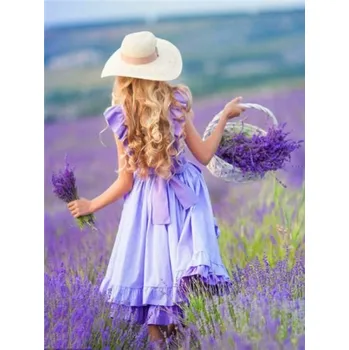 Diamantové malování Diamantové malování/Huacan - Dívka v levandulovém poli II