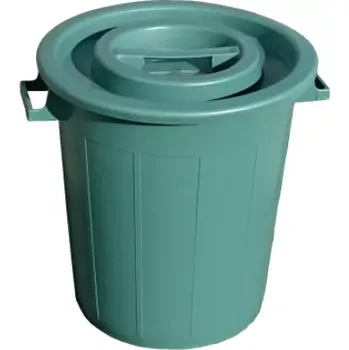 Odpadkový koš NÁDOBA NA ODPAD S VÍKEM 50L ZELENÁ