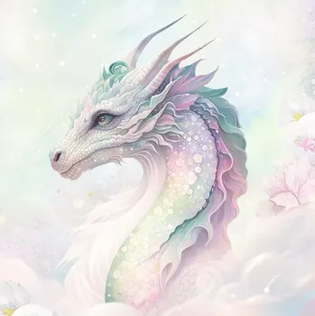 Teplákovina Křišťálový drak, panel 55x73 (E) (Panely a ladící metráž)