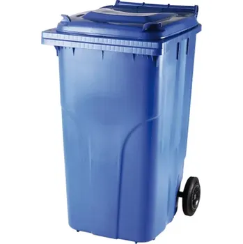 Popelnice PLASTOVÁ POPELNICE 240L NÁDOBA NA KOMUNÁLNÍ ODPAD modrá
